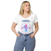 Pisces Women’s Fitted V-Neck T-Shirt | Zodiac Series 1 - Beyond T-shirts